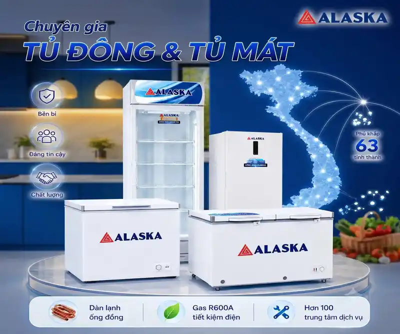 Xả kho Tủ đông Tủ mát Alaska Miền Bắc 2026