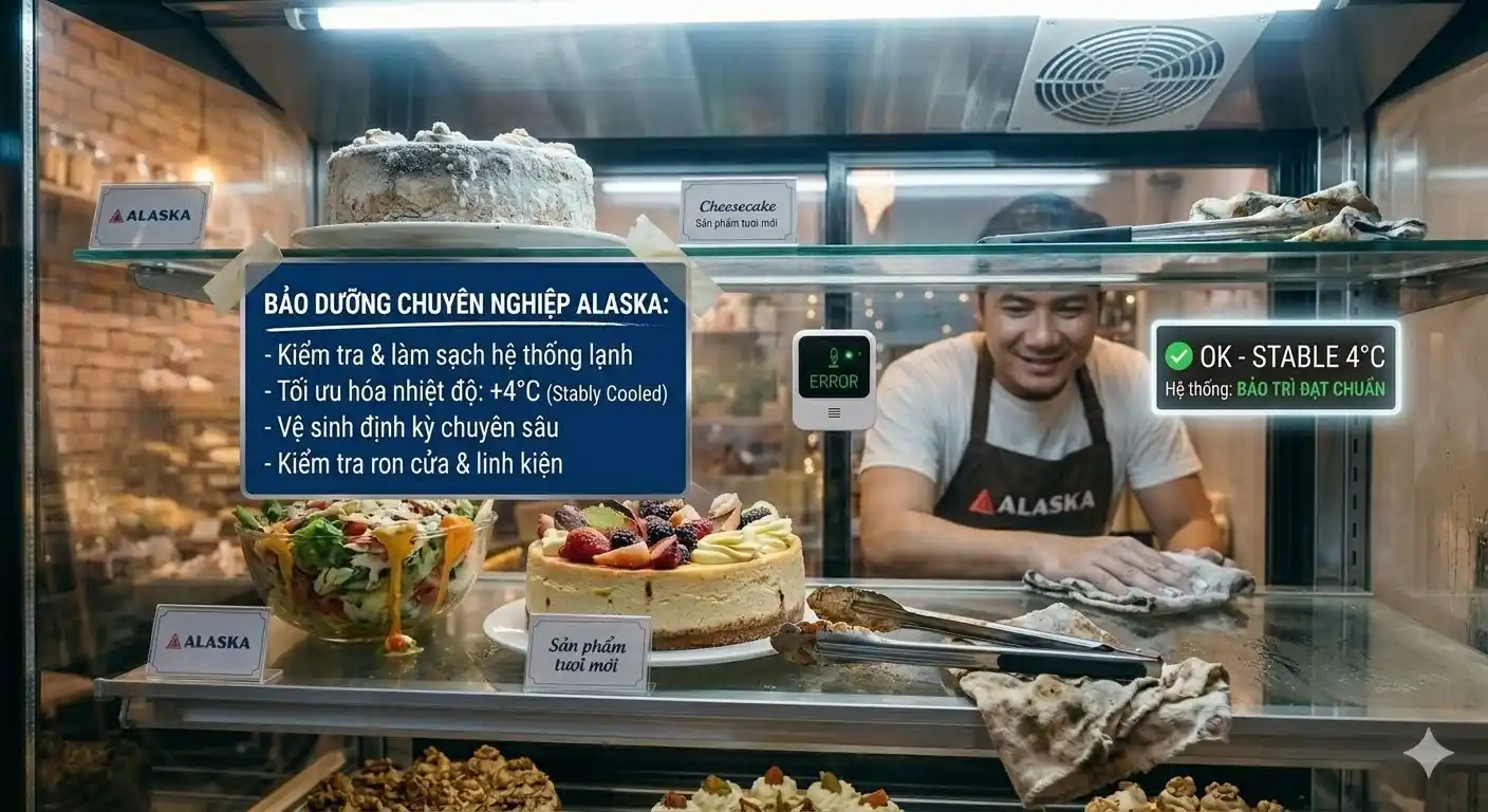Bảo dưỡng tủ bánh kem Alaska chuyên nghiệp