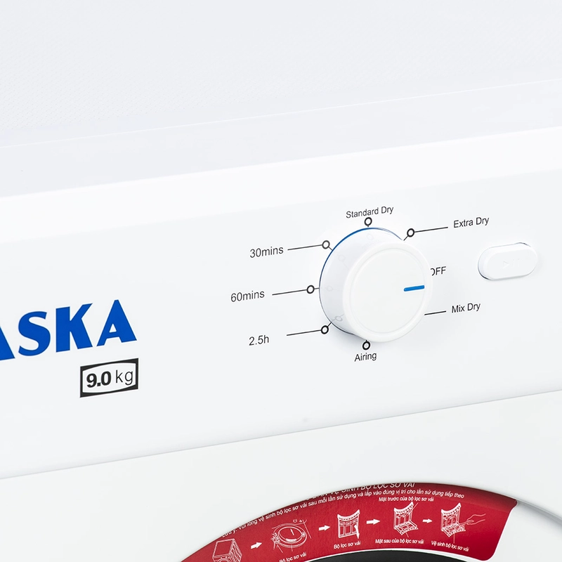 15 chế độ sấy quần áo alaska S90