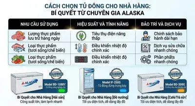 Cách Chọn Tủ Đông Cho Nhà Hàng: Bí Quyết Từ Chuyên Gia Alaska