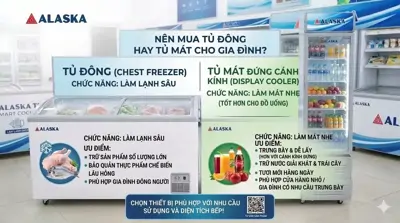Nên mua tủ đông hay tủ mát cho gia đình
