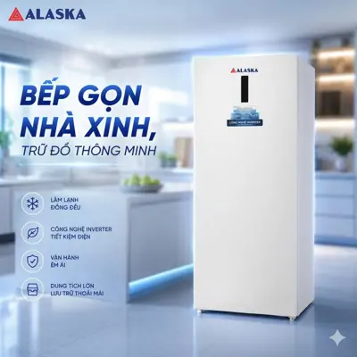 Xu hướng dữ trữ thực phẩm với tủ đông đứng Alaska