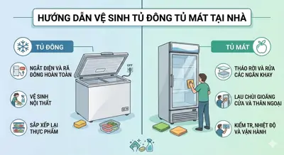 Hướng dẫn vệ sinh tủ mát alaska tại nhà