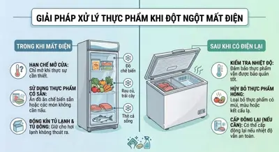 Giải pháp xử lý thực phẩm khi đột ngột mất điện