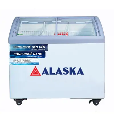 Tủ Đông Kính Cong Alaska KC-210 (300 Lít) Chuyên Trưng Bày