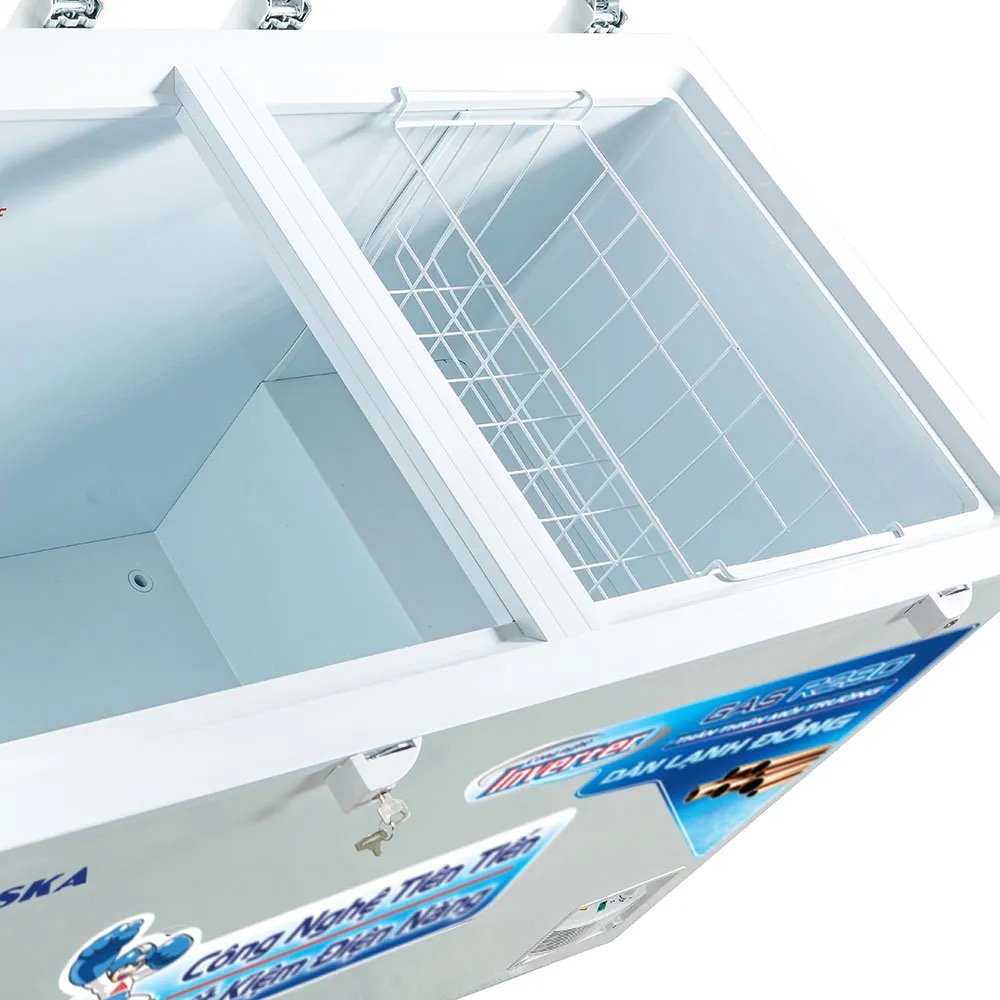 Lòng tủ thép sơn tĩnh điện chịu lực của tủ đông Alaska HB-890CI Inverter