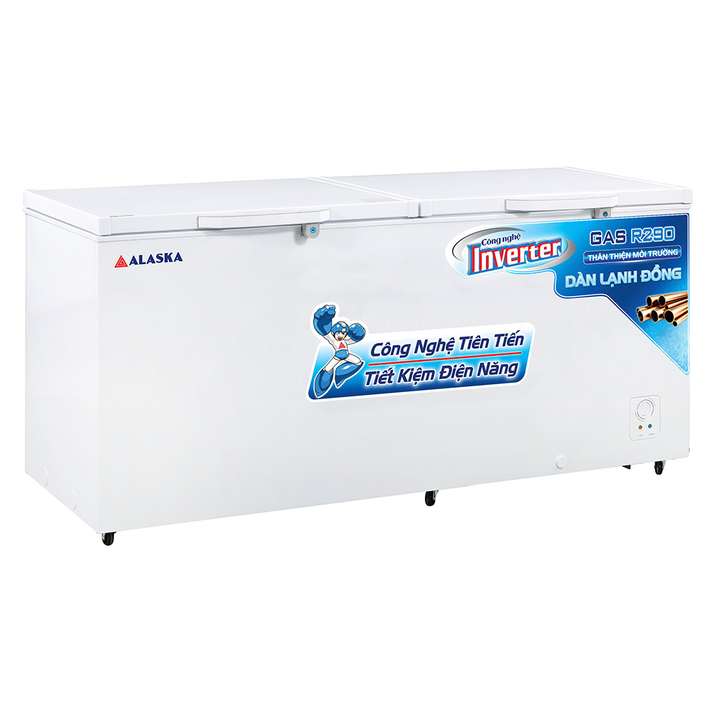 Tủ đông Alaska Inverter HB-890CI dung tích 740 Lít thiết kế 2 nắp dỡ