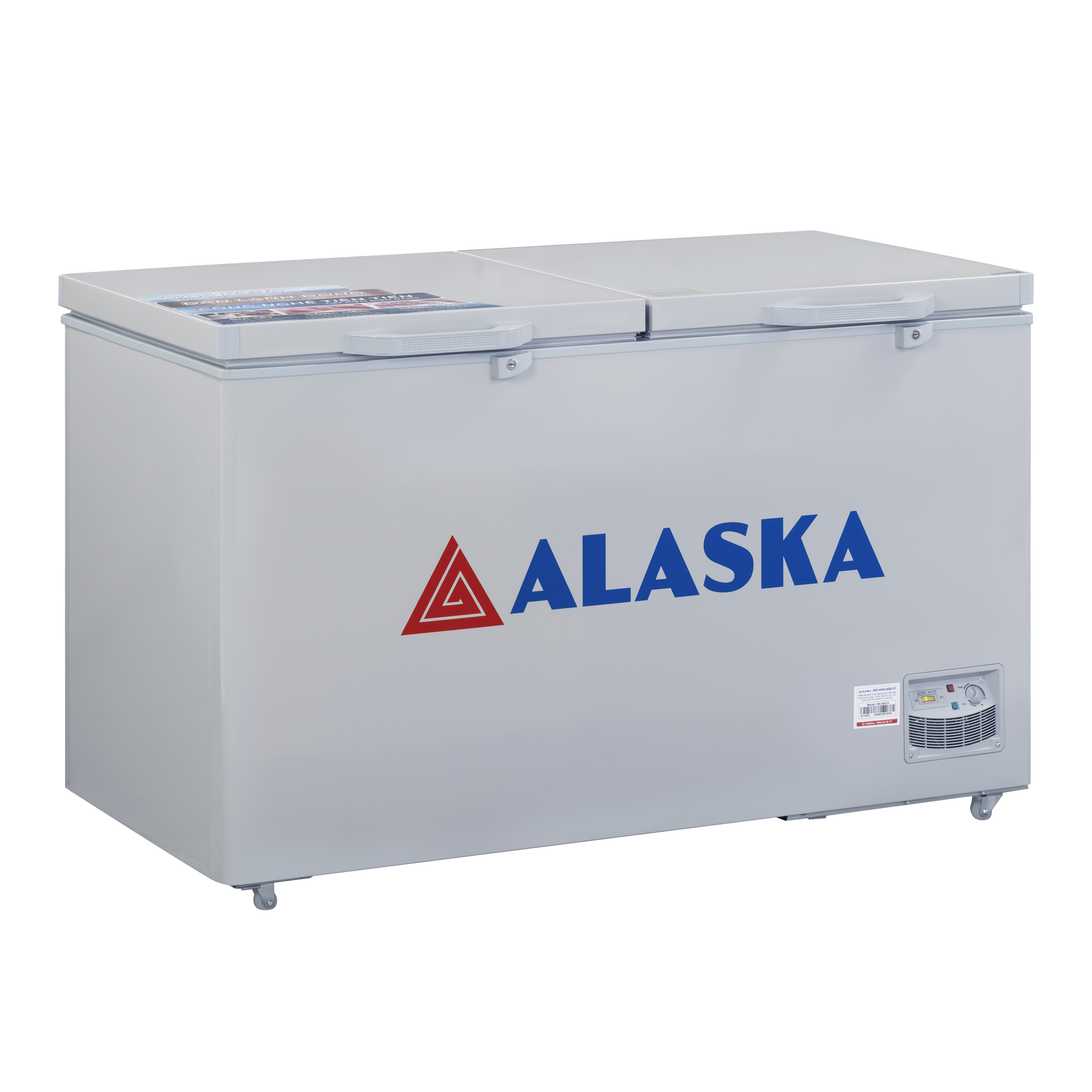 Tủ đông Alaska HB-550CX mặt kính cường lực màu xám mẫu mới