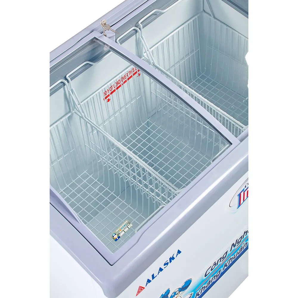 Tủ đông kính cong Alaska KC-210CI tối ưu trưng bày thực phẩm sạch và hải sản