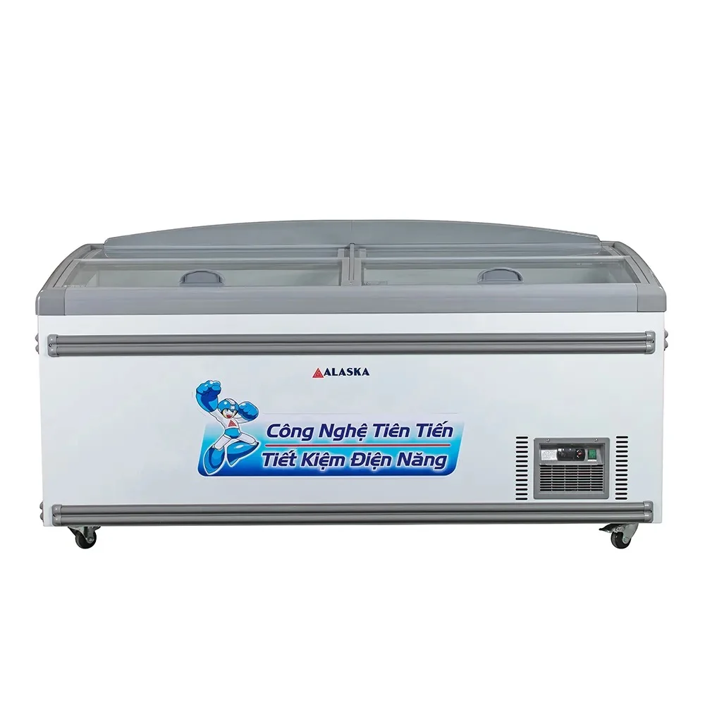 Máy nén Danfoss Đan Mạch siêu bền trên tủ bày hàng Alaska KN-450