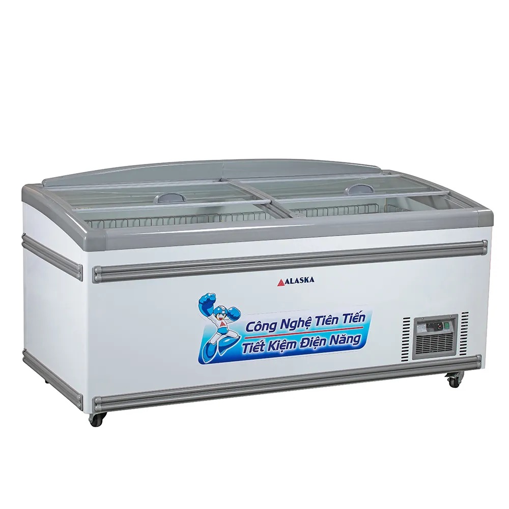 Tủ bày hàng kính phẳng Alaska KN-450 dung tích 740 Lít mẫu mới 2026