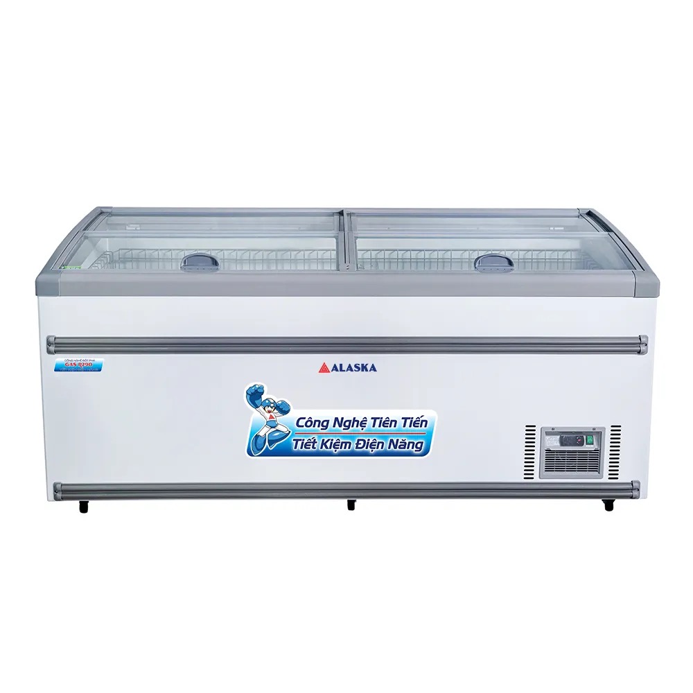 Tối ưu không gian trưng bày đảo siêu thị với tủ kính phẳng Alaska KN-650 cỡ đại