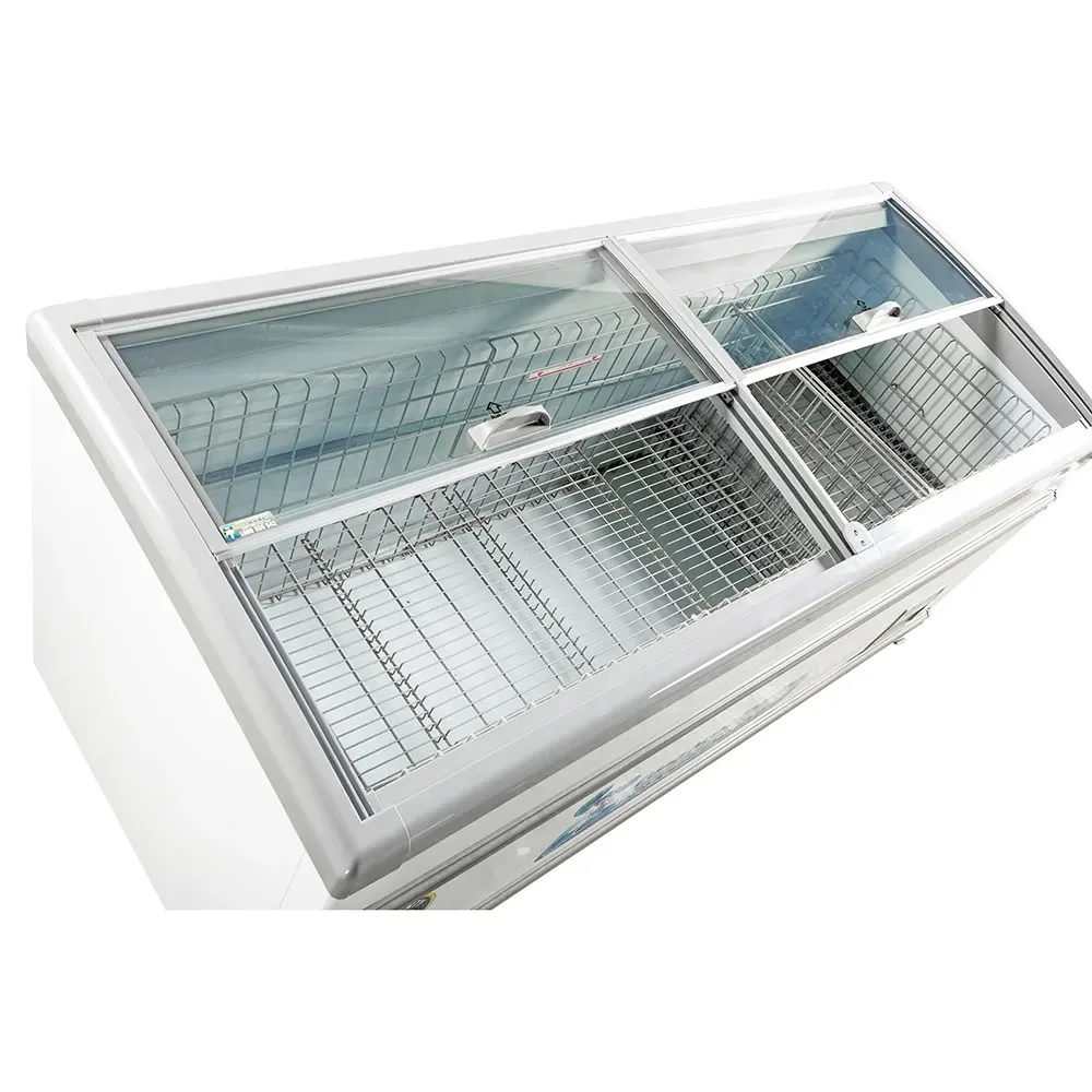 Tủ Bày Hàng Kính Phẳng Alaska KN-650 (1020 Lít) - Dài 2m1