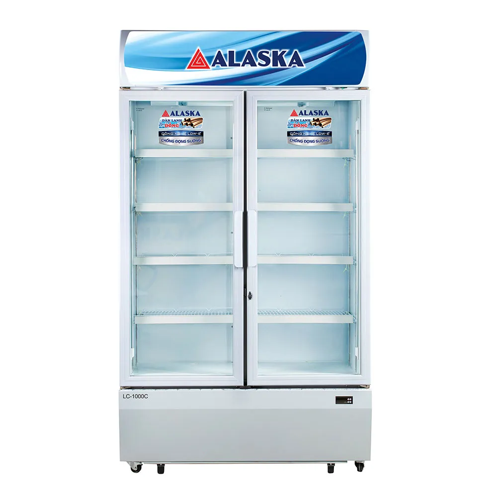 Hệ thống dàn lạnh ống đồng nguyên chất siêu tốc trên tủ mát Alaska LC-1000C 1000 lít