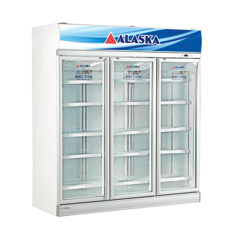 Tủ mát 3 cánh Alaska LC-1500C3 dàn lạnh ống đồng dung tích khổng lồ 1800 lít