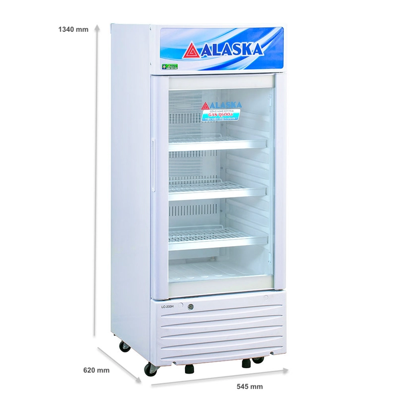 Thiết kế thon gọn tiết kiệm diện tích của tủ mát Alaska LC-233H