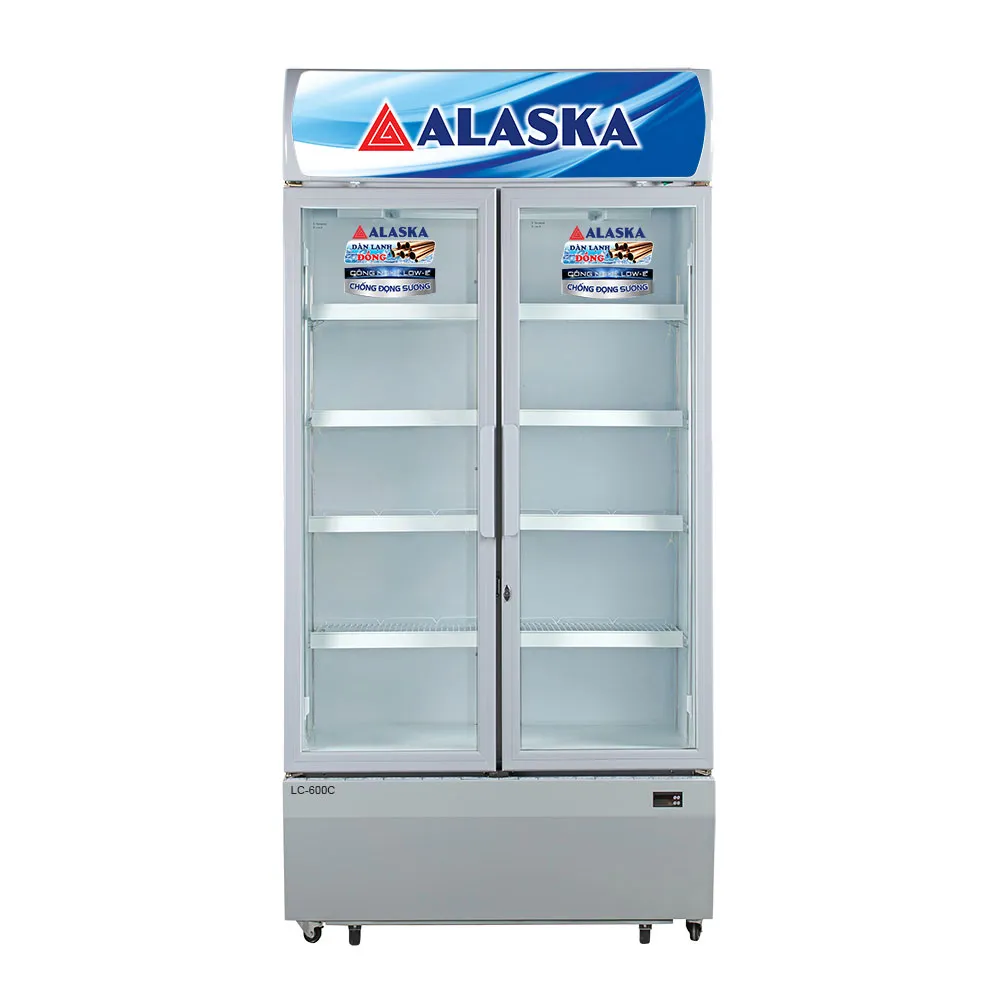 Hệ thống dàn lạnh ống đồng nguyên chất trên tủ mát Alaska LC-600C