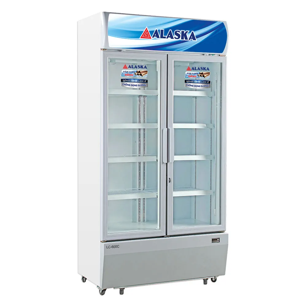 Tủ mát 2 cánh Alaska LC-600C dàn lạnh ống đồng dung tích 600 lít