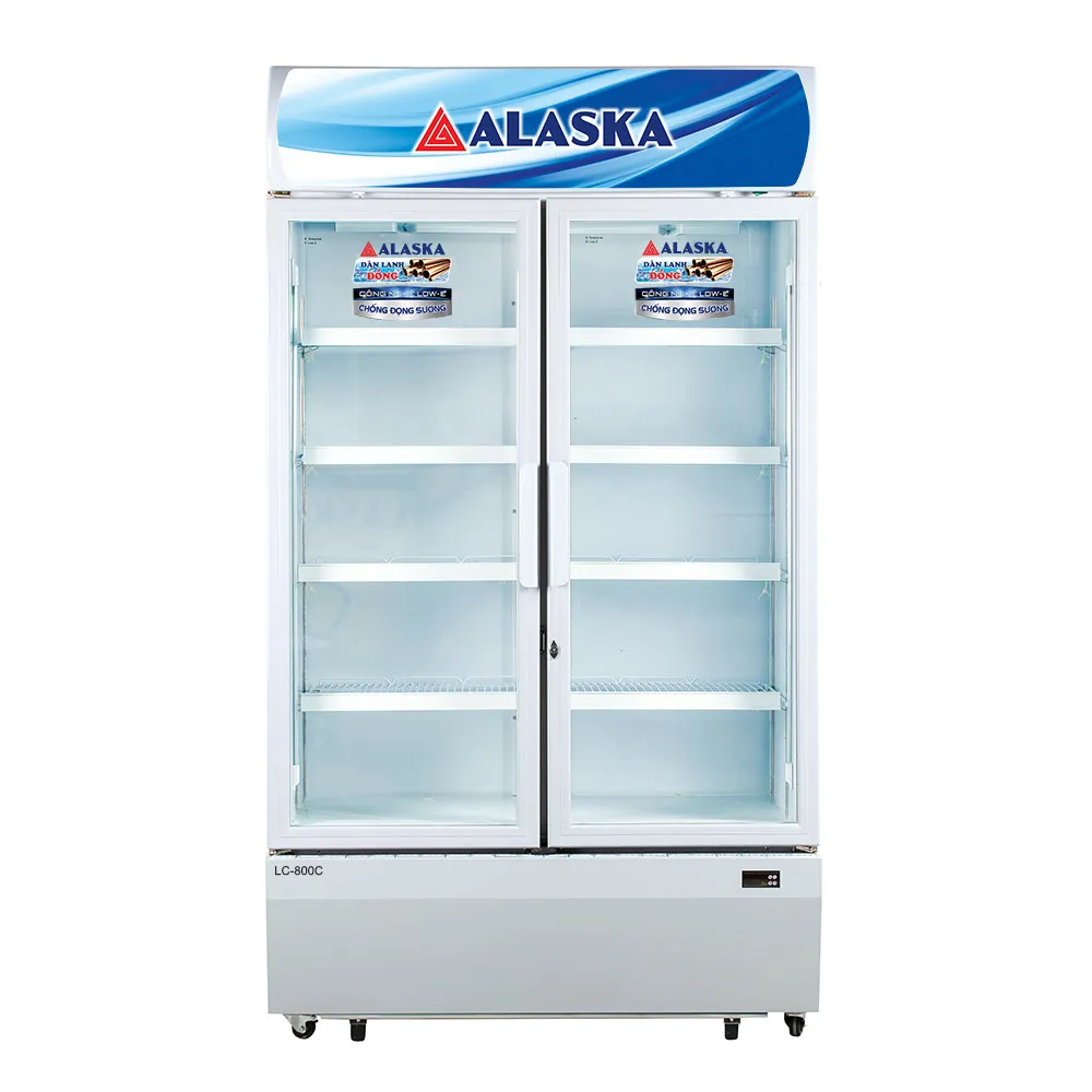 Hệ thống dàn lạnh ống đồng nguyên chất trên tủ mát Alaska LC-800C 800 lít