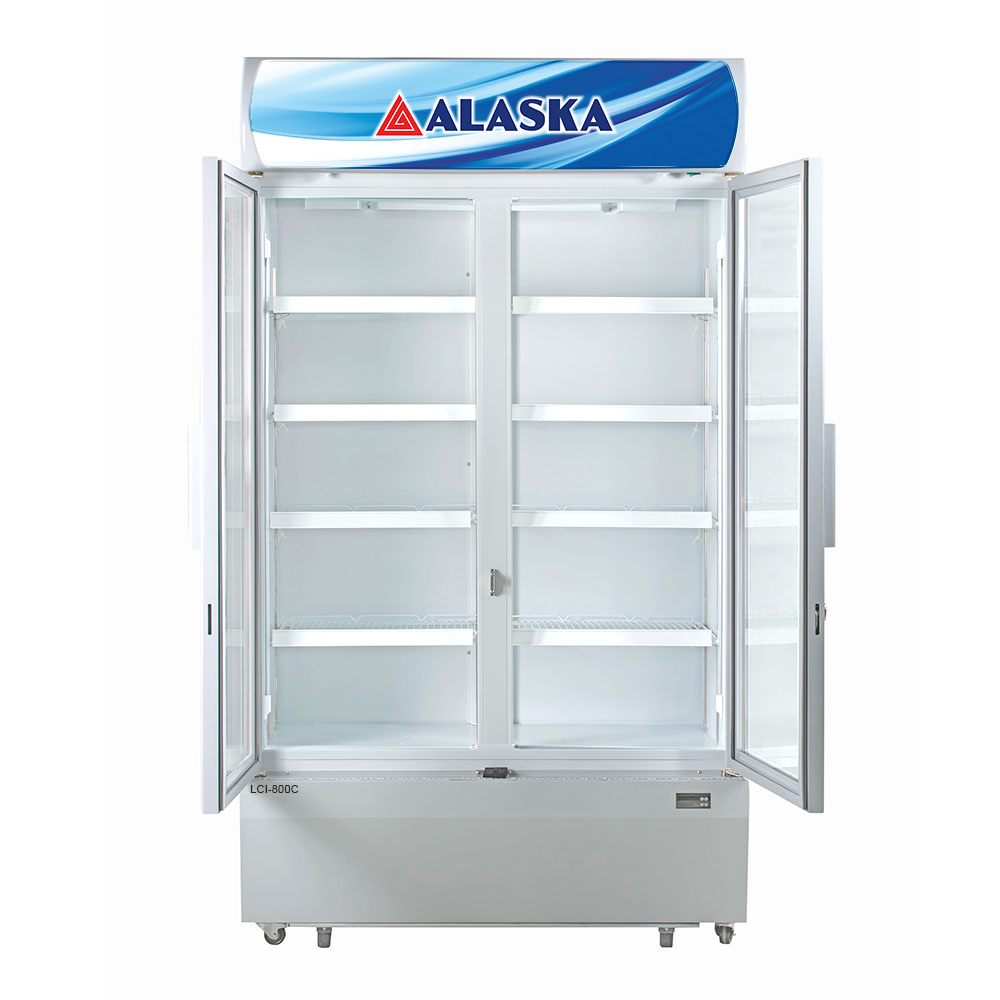Công nghệ sấy kính bằng hơi nóng luân chuyển trên tủ mát 2 cánh Alaska Inverter LCI-800C
