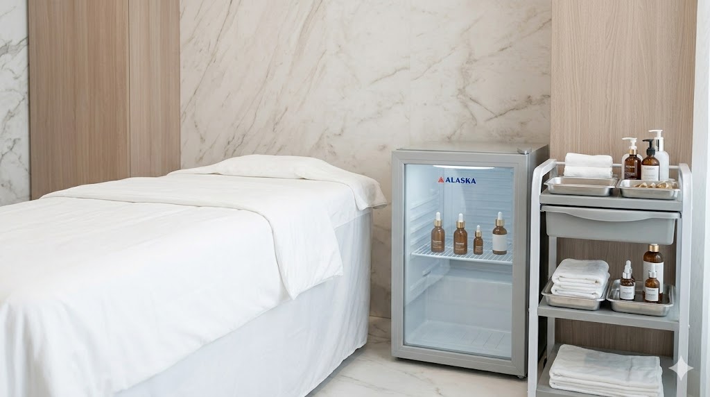 Vị trí lắp đặt tủ đông đứng Alaska tiện lợi tại phòng trị liệu Spa