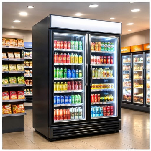 Tủ mát 2 cánh Alaska trưng bày trái cây nhập khẩu sạch sẽ